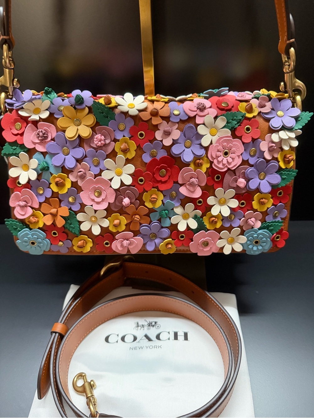 Coach Floral Appliqué Tabby 26 - Picture 3 of 9